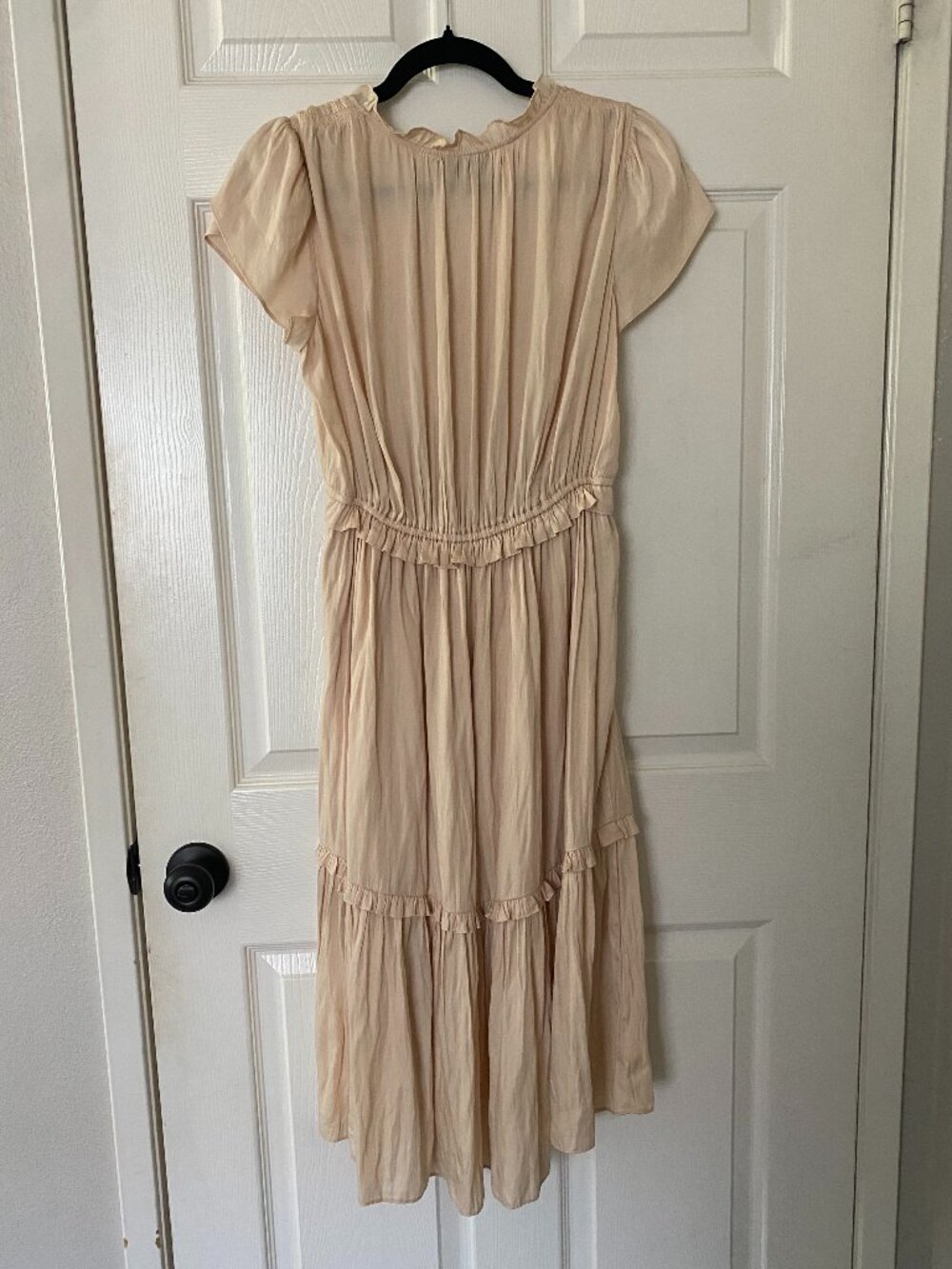 Hale Bob | Ruffle Midi Dress in Champagne - Picture 8 of 12